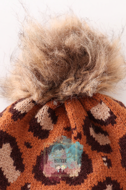 Mommy & Mini Matching Pom Pom Beanies - Leopard