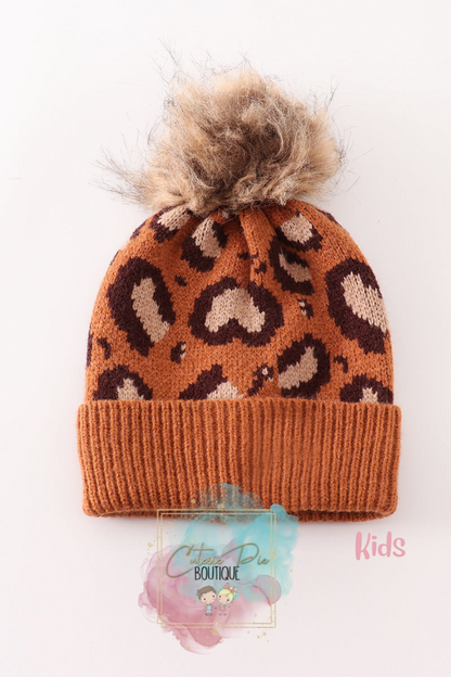 Mommy & Mini Matching Pom Pom Beanies - Leopard