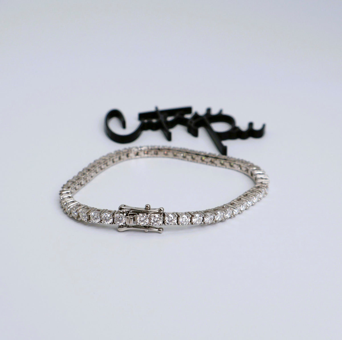 Moissanite Tennis Bracelet | 3MM | 950 Platinum-Plated Sterling Silver | Certificate Included