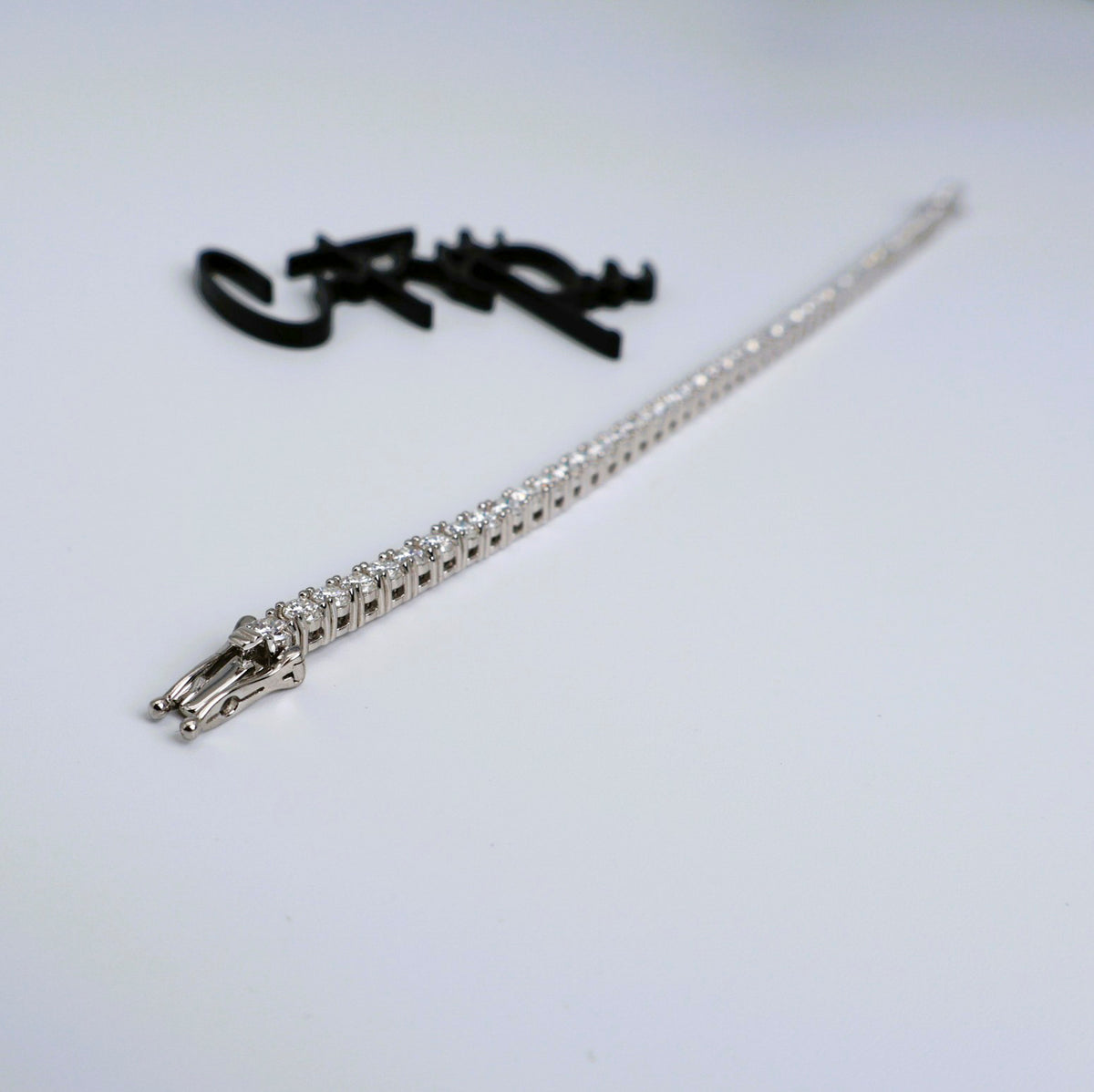 Moissanite Tennis Bracelet | 3MM | 950 Platinum-Plated Sterling Silver | Certificate Included