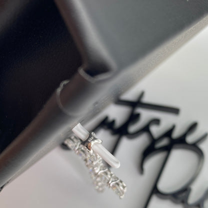 Moissanite Legacy Cross Pendant | Rhodium-Plated Sterling Silver | Certificate Included
