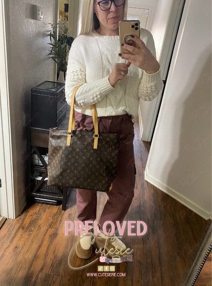 Louis Vuitton Cabas Mezzo in Monogram Canvas / LV Vintage Pre-Loved Handbag