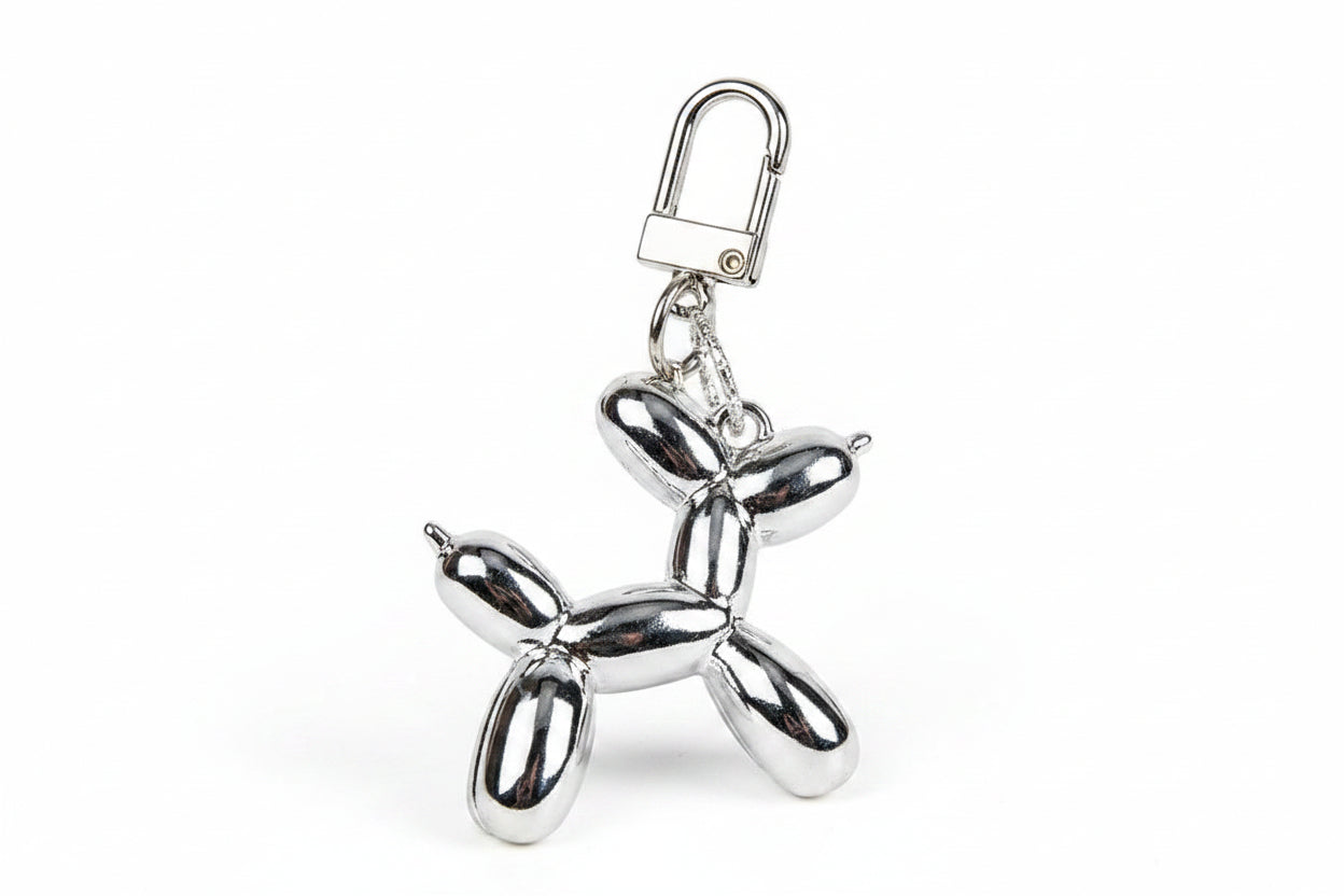 Metallic Balloon Dog | Bag Charm & Keychain Accessory