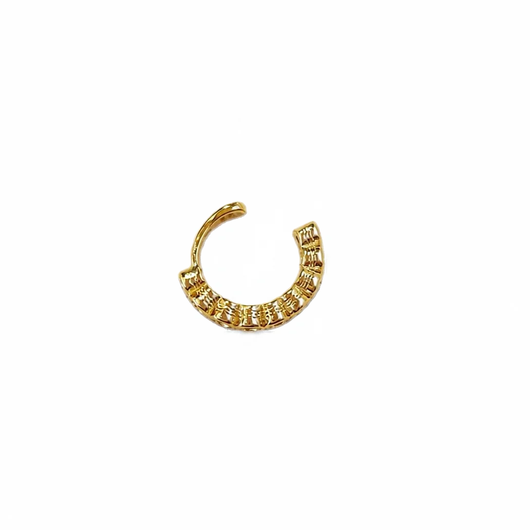 CZ Round Bezel Ear Cuff | 12MM | 18K Gold-Filled