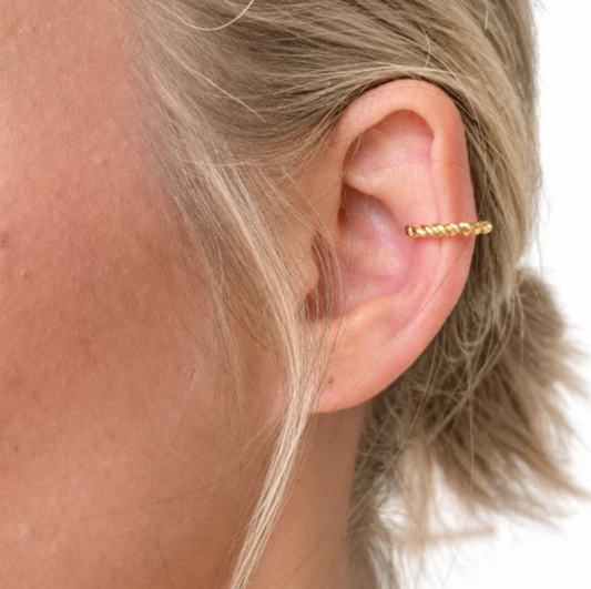 Cable Twist Ear Cuff | 13MM | 18K Gold-Filled