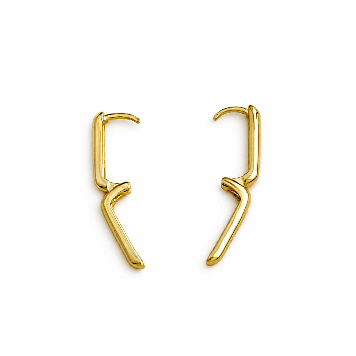Oblong Huggie Hoop Earrings | 15MM | 18K Gold-Filled