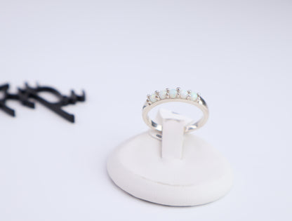 Simulated Opal Band | 3.5MM | .925 Sterling Silver