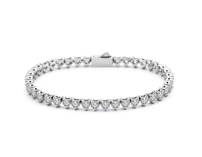 PREMIUM STAINLESS STEEL - TENNIS BRACELET - HEART 4MM
