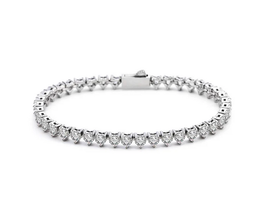 PREMIUM STAINLESS STEEL - TENNIS BRACELET - HEART 4MM