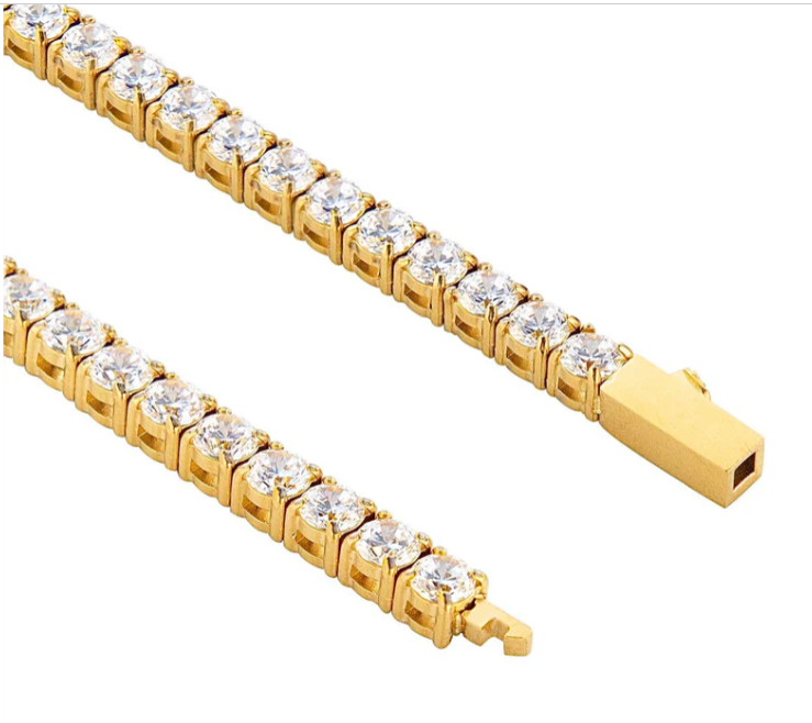 PREMIUM STAINLESS STEEL - TENNIS BRACELET - ROUND 4MM