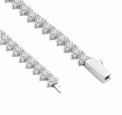 PREMIUM STAINLESS STEEL - TENNIS NECKLACE - HEART 4MM