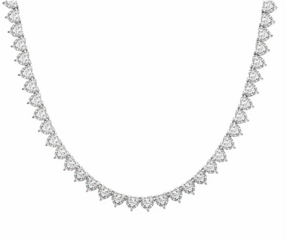 PREMIUM STAINLESS STEEL - TENNIS NECKLACE - HEART 4MM
