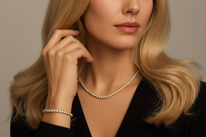 PREMIUM STAINLESS STEEL - TENNIS NECKLACE - ROUND 3MM