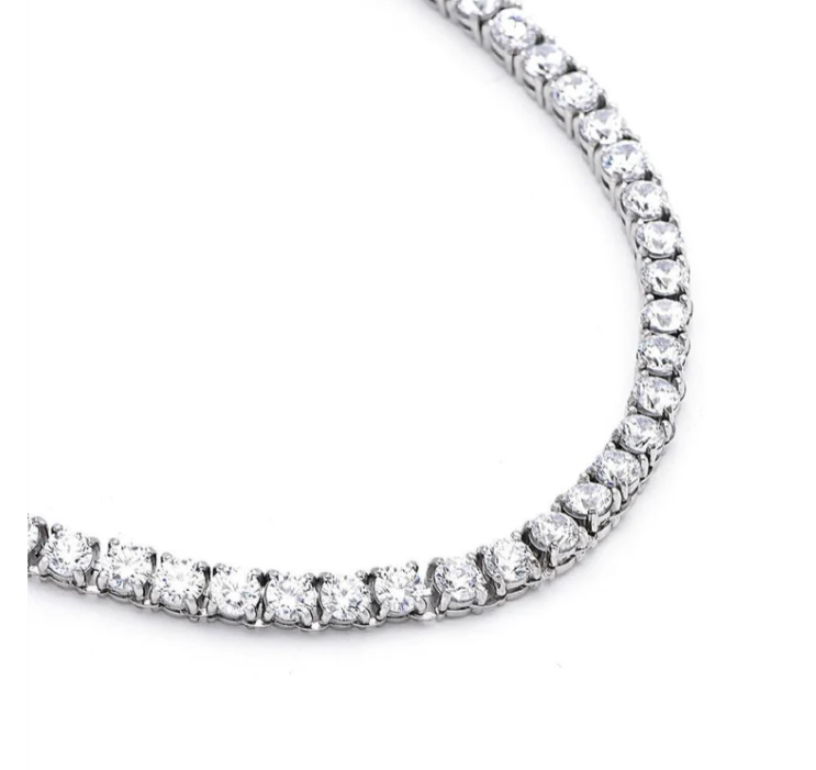 PREMIUM STAINLESS STEEL - TENNIS NECKLACE - ROUND 3MM