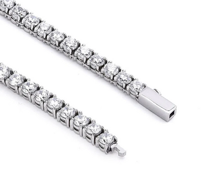 PREMIUM STAINLESS STEEL - TENNIS NECKLACE - ROUND 3MM