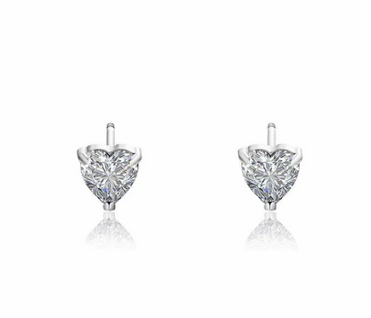 PREMIUM STAINLESS STEEL - EARRINGS - HEART STUD 4MM
