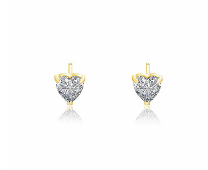 PREMIUM STAINLESS STEEL - EARRINGS - HEART STUD 4MM