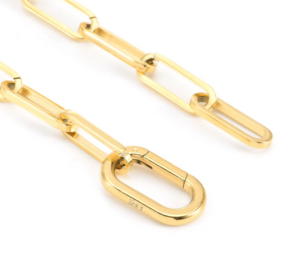 PREMIUM STAINLESS STEEL - NECKLACE - FLAT PAPERCLIP 6.8MM
