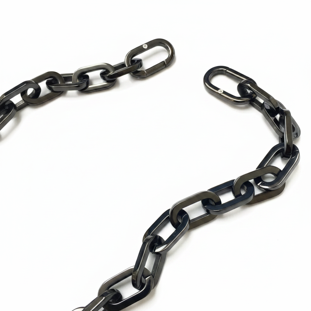 Premium Stainless Steel | 13MM Paperclip Extender Carabiner Clasp |  Black, Gold & Steel
