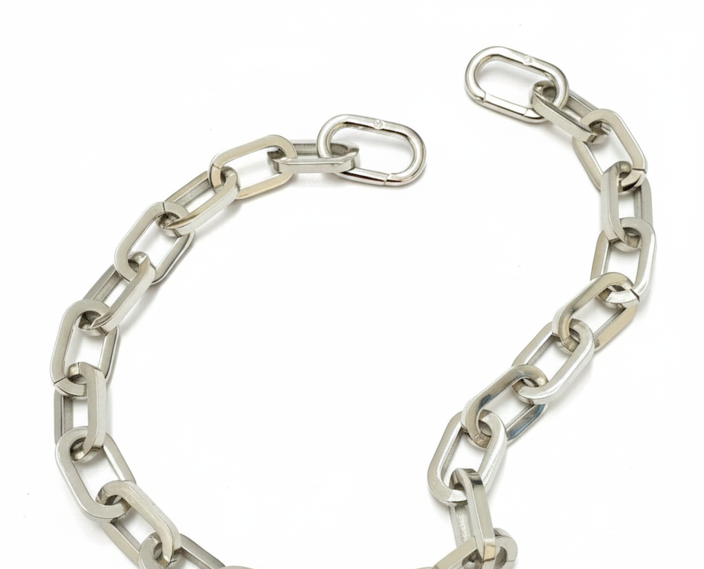 Premium Stainless Steel | 13MM Paperclip Extender Carabiner Clasp |  Black, Gold & Steel