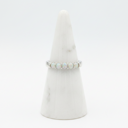 STERLING SILVER - RING - OPAL BAND 3.5MM