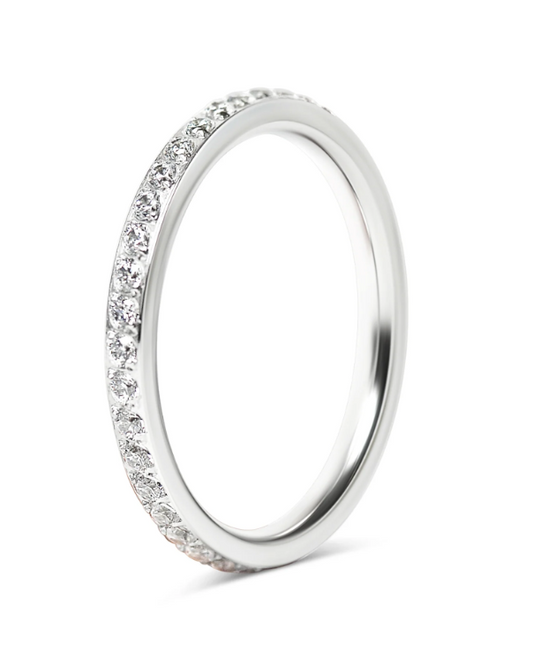 316L STAINLESS STEEL - RING - CZ ETERNITY RING 3MM