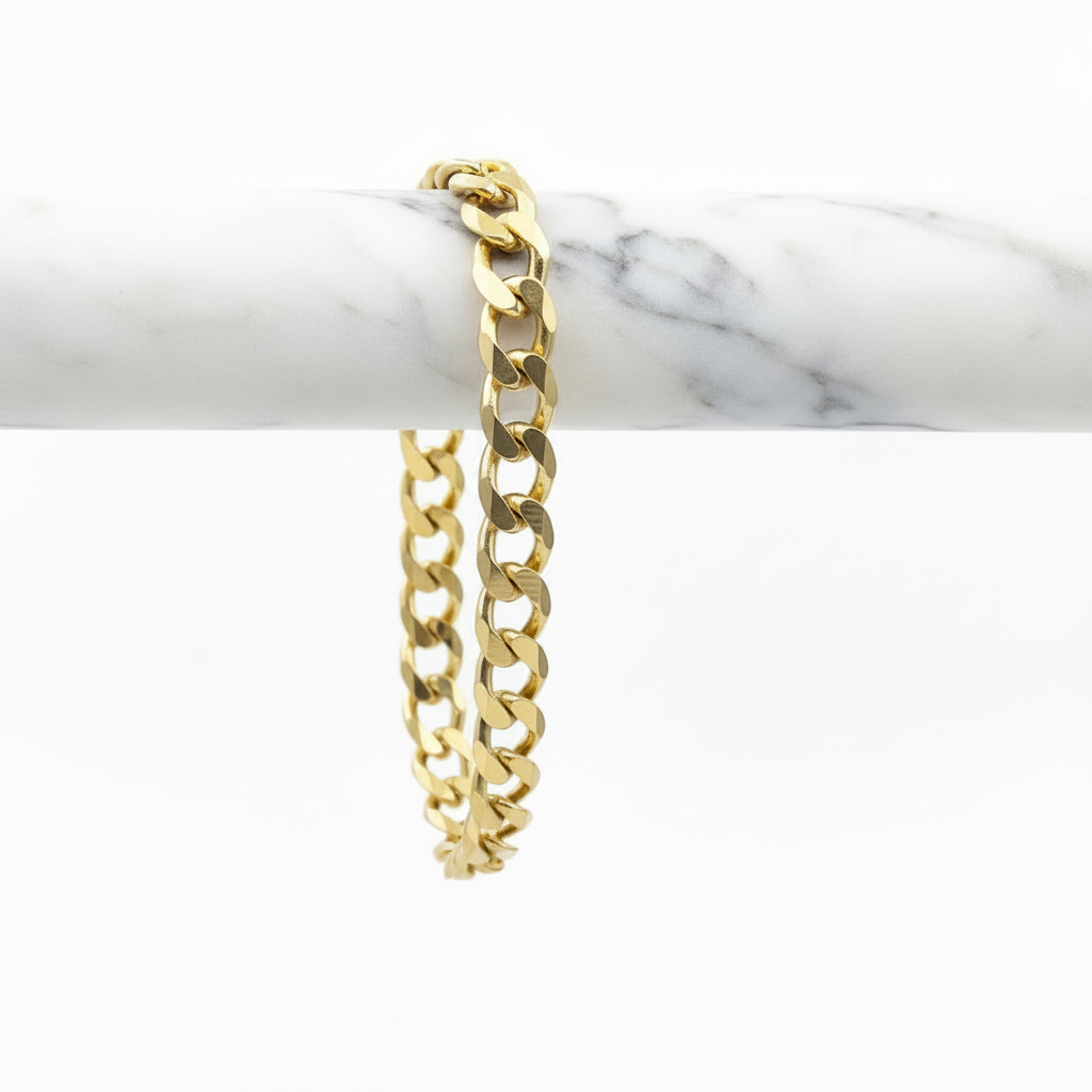 GOLD FILLED - BRACELET - CURB 7MM