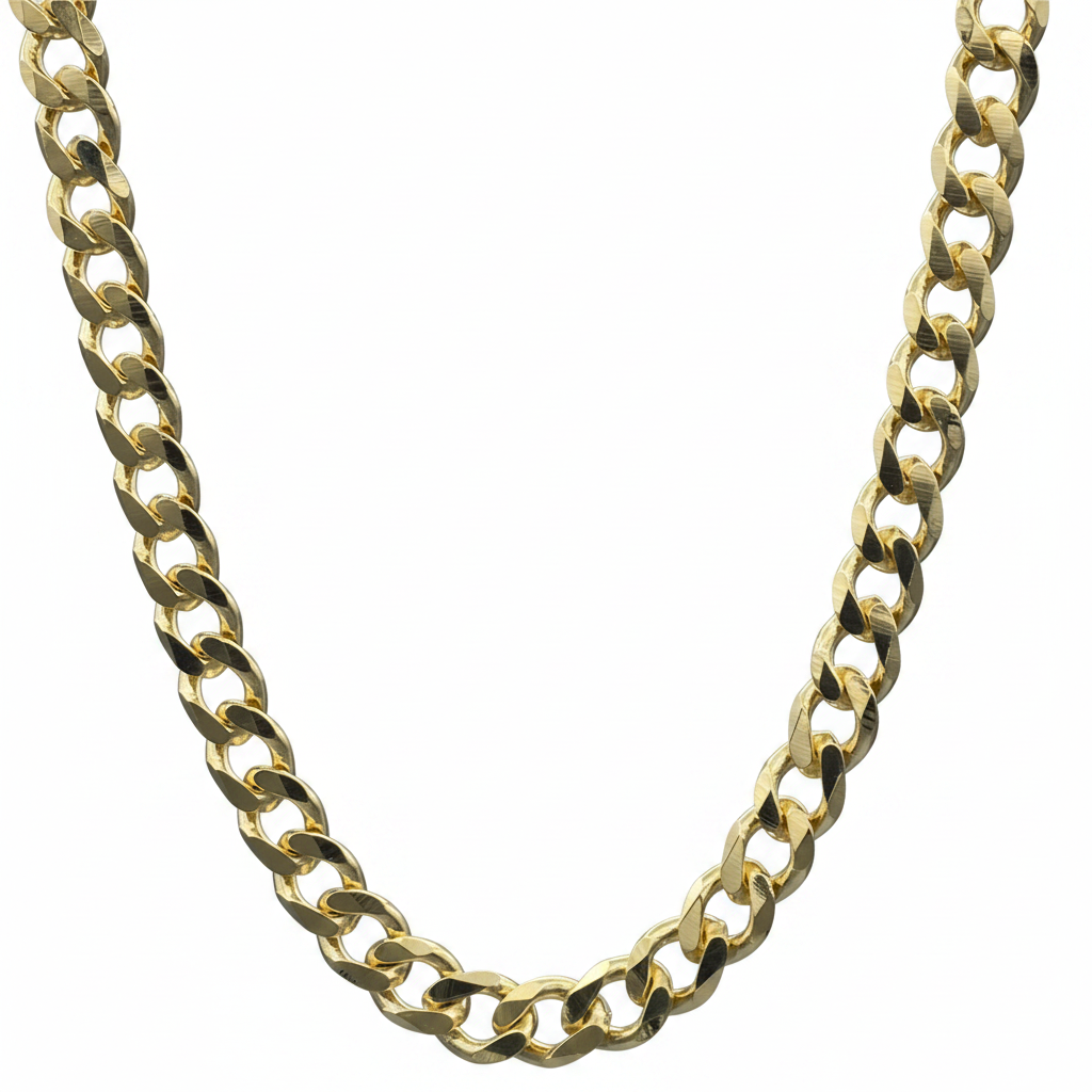 GOLD FILLED - NECKLACE - CURB 6MM