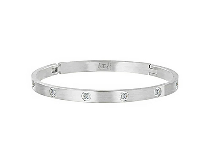 PREMIUM STAINLESS STEEL - BRACELET - 8 STONE MATTE BANGLE