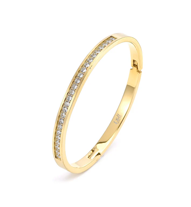 PREMIUM STAINLESS STEEL - BRACELET - PAVE 25 BANGLE