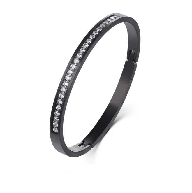 PREMIUM STAINLESS STEEL - BRACELET - PAVE 25 BANGLE