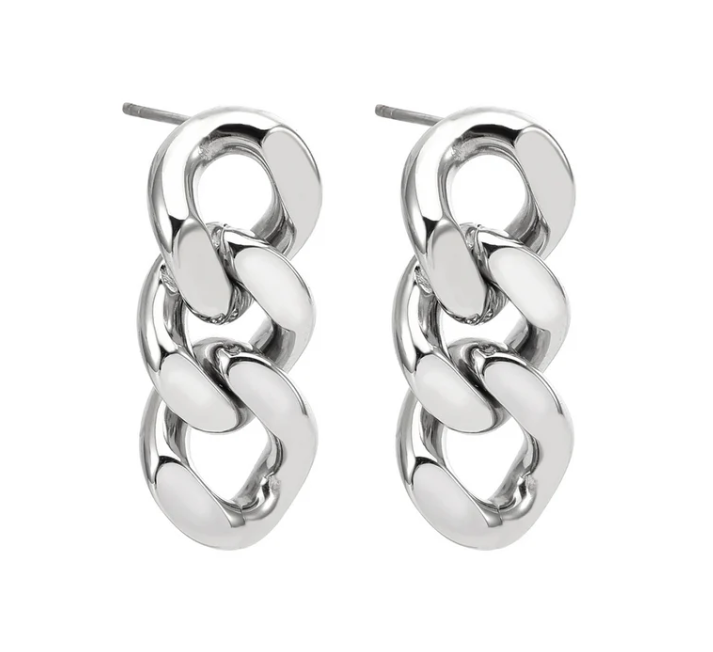 Cuban Link Earrings | 25MM | Gold or Steel | Premium 316L Stainless Steel