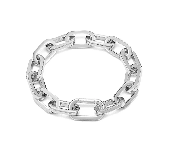 PREMIUM STAINLESS STEEL - BRACELET - CHUNKY PAPERCLIP 10MM in STEEL
