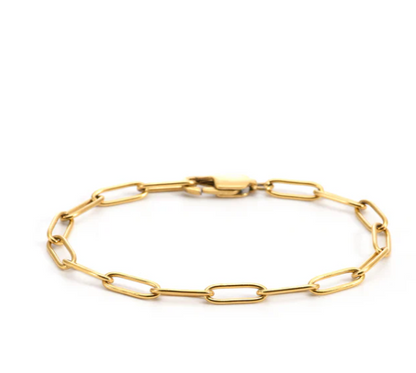 Paperclip Bracelet | 4MM | 18K Gold PVD | Premium 316L Stainless Steel