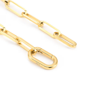 Flat Paperclip Bracelet | 6MM | Premium 316L Stainless Steel | Gold or Steel