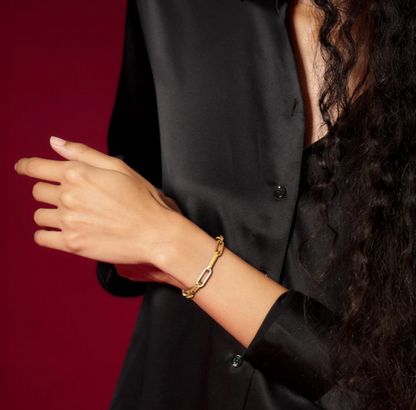 Flat Paperclip Bracelet | 6MM | Premium 316L Stainless Steel | Gold or Steel