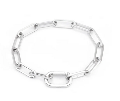Flat Paperclip Bracelet | 6MM | Premium 316L Stainless Steel | Gold or Steel