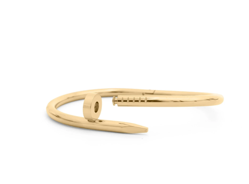 Nail Bangle Bracelet | 18K Gold PVD or Steel | 316L Stainless Steel