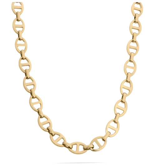 Anchor Link Necklace | 8MM | 316L Stainless Steel | 18K Gold PVD or Steel