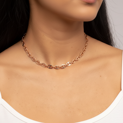 Anchor Link Necklace | 8MM | 316L Stainless Steel | 18K Gold PVD or Steel