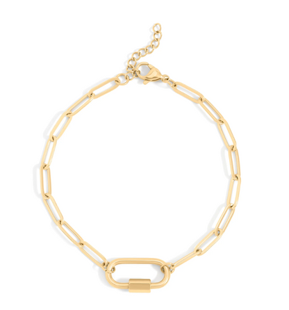 Paperclip Charm Bracelet | 4MM | 18K Gold PVD or Steel | 316L Stainless Steel