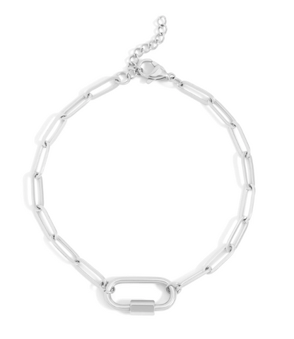 Paperclip Charm Bracelet | 4MM | 18K Gold PVD or Steel | 316L Stainless Steel