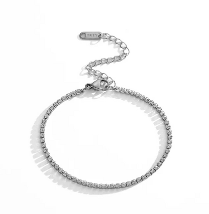 Zircon Tennis Bracelet | 2MM | 18K Gold PVD | 304 Stainless Steel