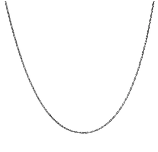 Bar Link Chain Necklace | 1.3MM Diamond Cut | Steel | Premium Stainless Steel