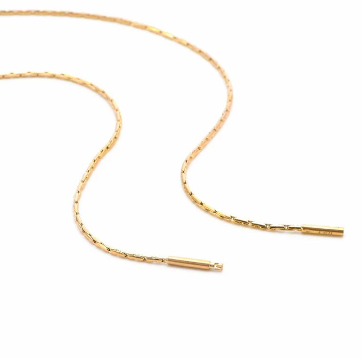 Bar Link Chain Necklace | 1.3MM Diamond Cut | 18K Gold PVD | Premium Stainless Steel