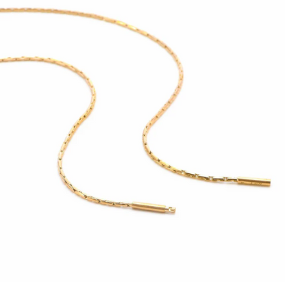Bar Link Chain Necklace | 1.3MM Diamond Cut | 18K Gold PVD | Premium Stainless Steel