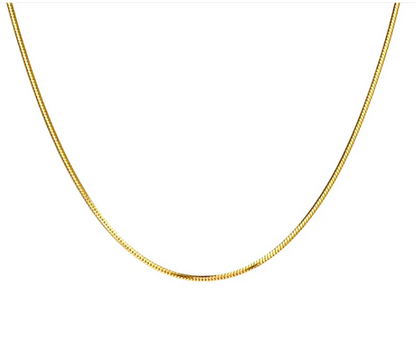 Round Herringbone Chain Necklace | 1.5MM | 18K Gold PVD | Premium Stainless Steel