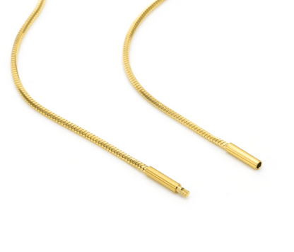 Round Herringbone Chain Necklace | 1.5MM | 18K Gold PVD | Premium Stainless Steel