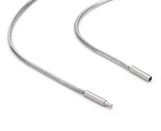 Round Herringbone Chain Necklace | 1.5MM | Steel | Premium Stainless Steel