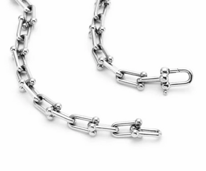 Horseshoe Link Necklace | Gold, Rose Gold or Steel | Premium 316L Stainless Steel
